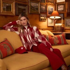 Varley Karina Argyle Jacquard Knit Cardigan